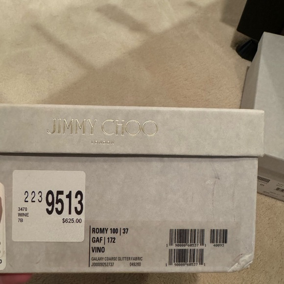 Jimmy Choo Wine Size 7B Very Gently Worn Beautiful Sparkly Heels - Picture 2 of 9